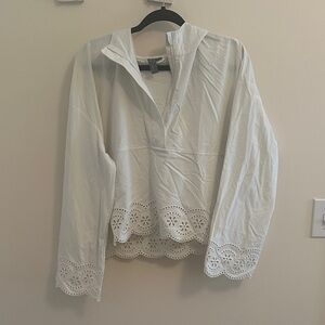 Sweaty Betty White Mesh Detail Top